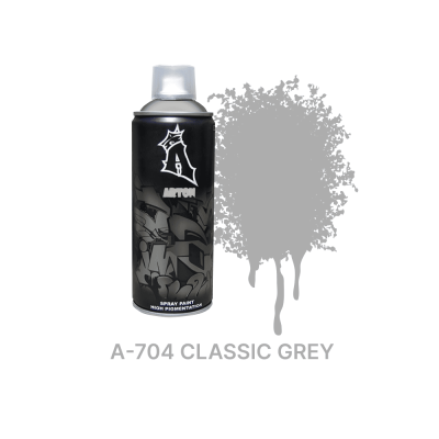 Аэрозольная краска для графити и дизайна "ARTON" A704 CLASSIC GREY 520мл